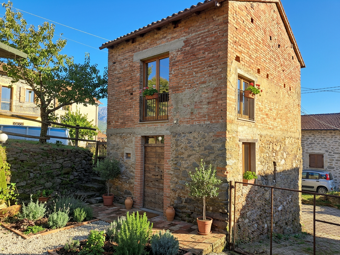 Mulazzo: Rustico con orto — Rendering indicativo 3
